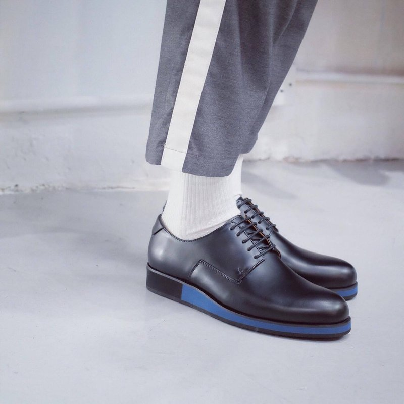 Placebo 拼色厚底男鞋 - 男款休闲鞋 - 真皮 黑色