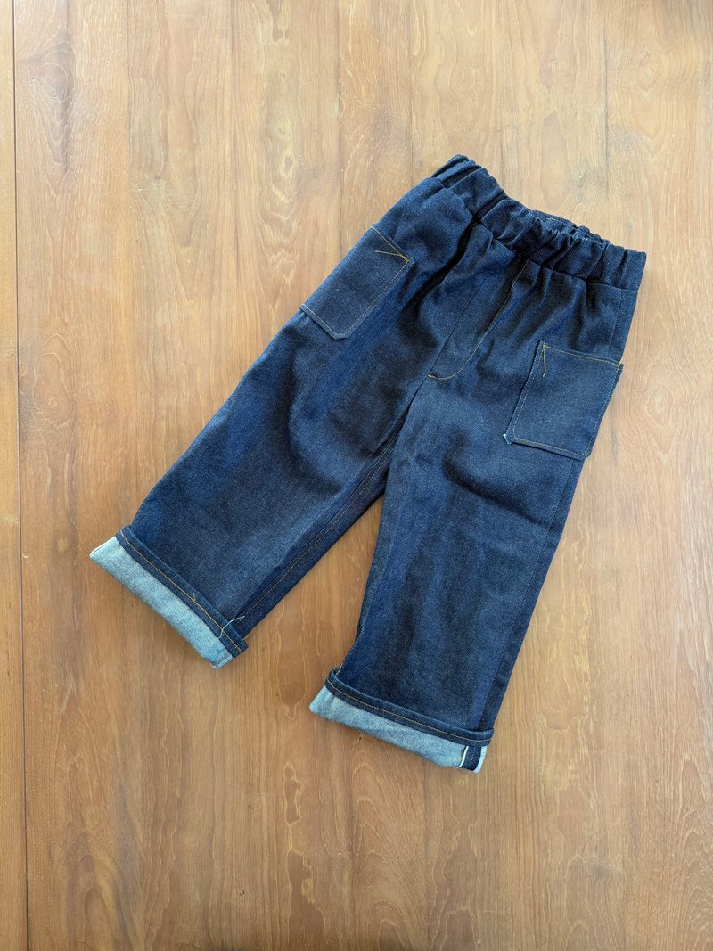 订制 WWII 海军丹宁裤 儿童款 - 中性裤装 - 棉．麻 蓝色