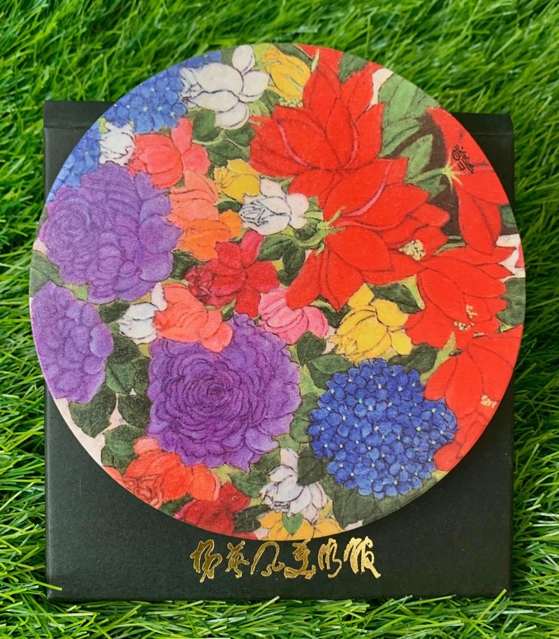 吴昊忆落花杯垫 - 杯垫 - 陶 红色