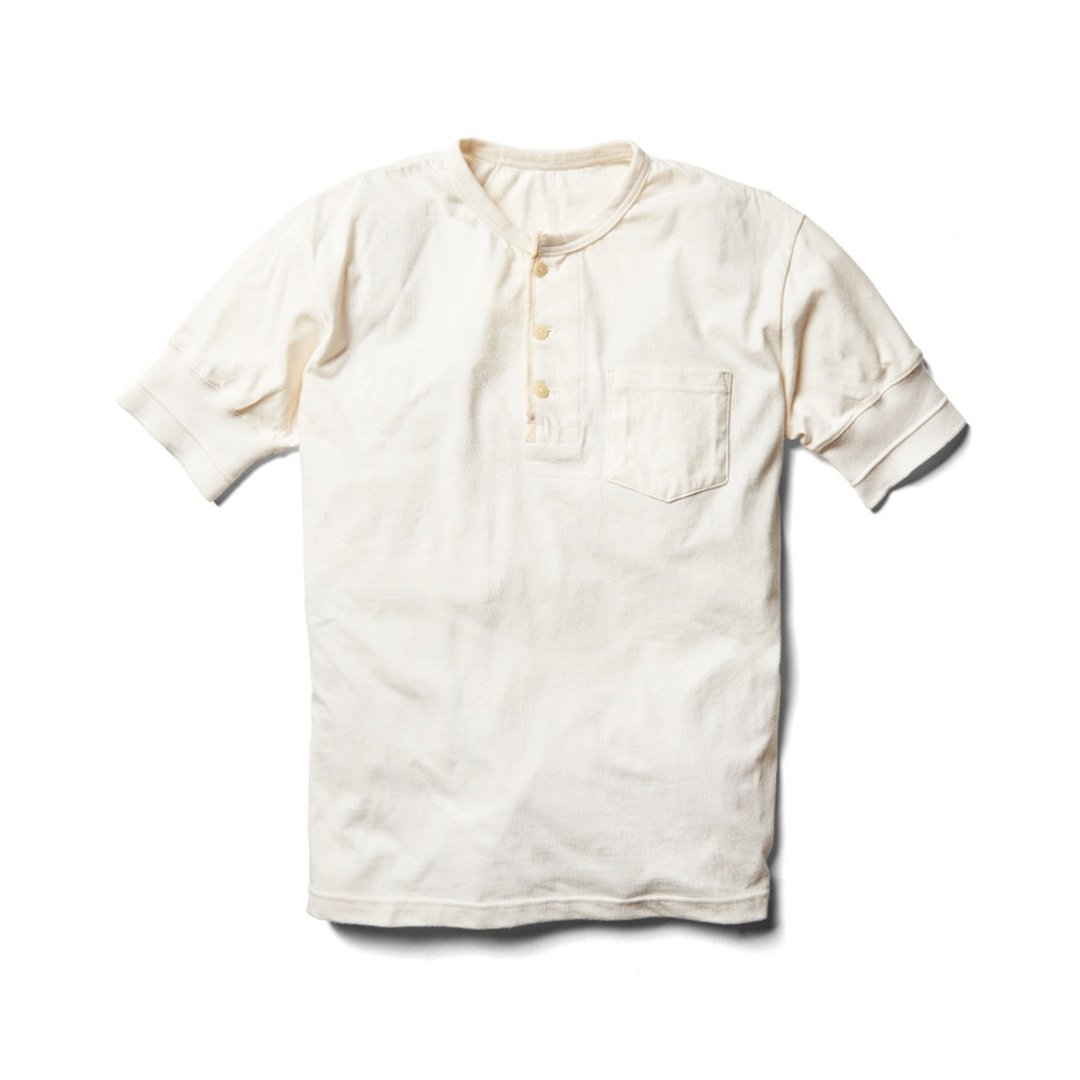 Henley Classic(S) - 米色Beige - 男装上衣/T 恤 - 棉．麻 