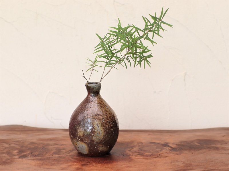 备前烧 花瓶 : 手工陶艺 灿切系列 h2-115 - 花瓶/陶器 - 陶 咖啡色