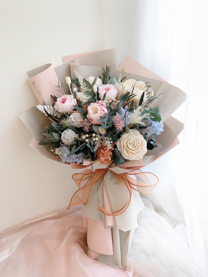 永生花 永生玫瑰花 干燥花 纪念日礼物 求婚花束 告白 祝贺礼物 - 干燥花/捧花 - 植物．花 粉红色