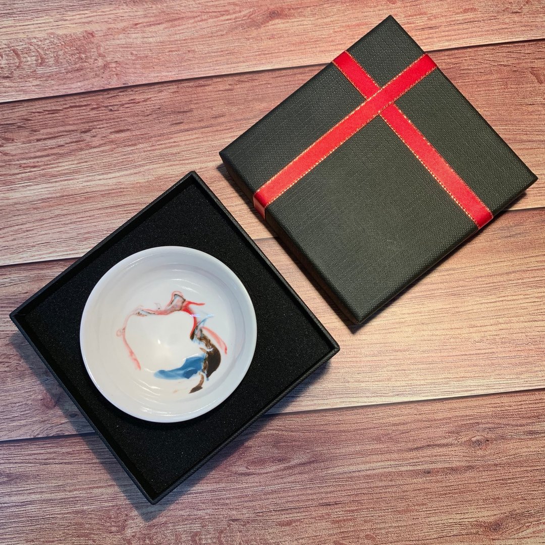 意象拉花-志野烧 品茗圆杯 / 邱毓宁 / P93 - 茶具/茶杯 - 瓷 白色
