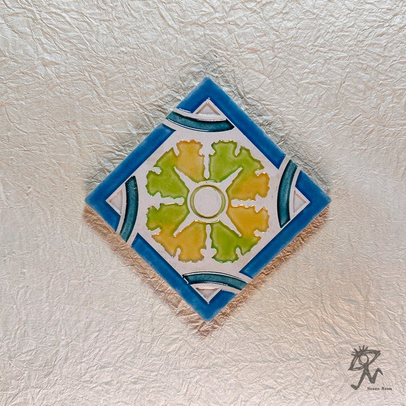 【 山人成型-花砖 】手工入釉 复古几何花砖 装饰磁砖_压箱藏品 - 墙贴/壁贴 - 瓷 