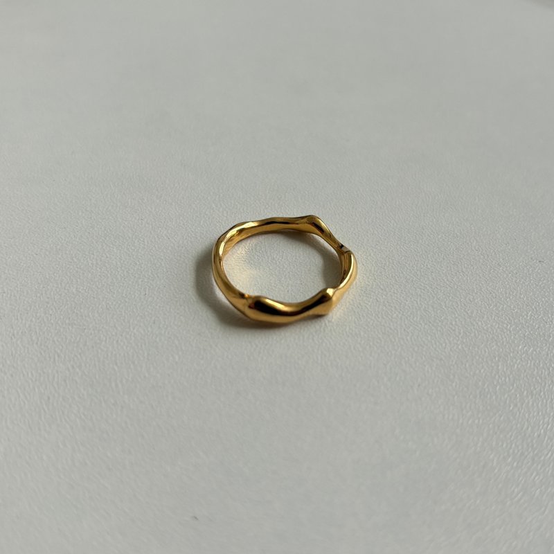 戒指 925純銀 wave ring05 - 戒指 - 其他金属 