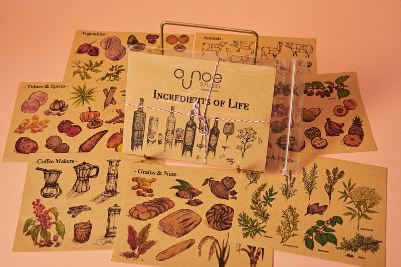 DIY 牛皮食材贴纸素材包 - 贴纸 - 纸 