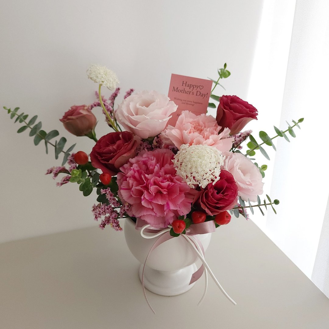 限西门町自取 鲜花 Love 妈咪 莓果沙瓦∣桃粉色系康乃馨 鲜花盆花 - 植栽/盆栽 - 植物．花 红色