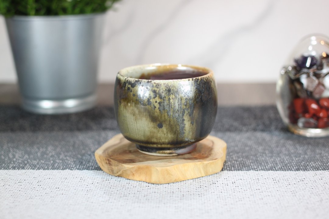 【沐春生活】110ml 天目釉 柴烧茶杯 莺歌名家叶敏祥手工作品 - 其他杯子 - 瓷 