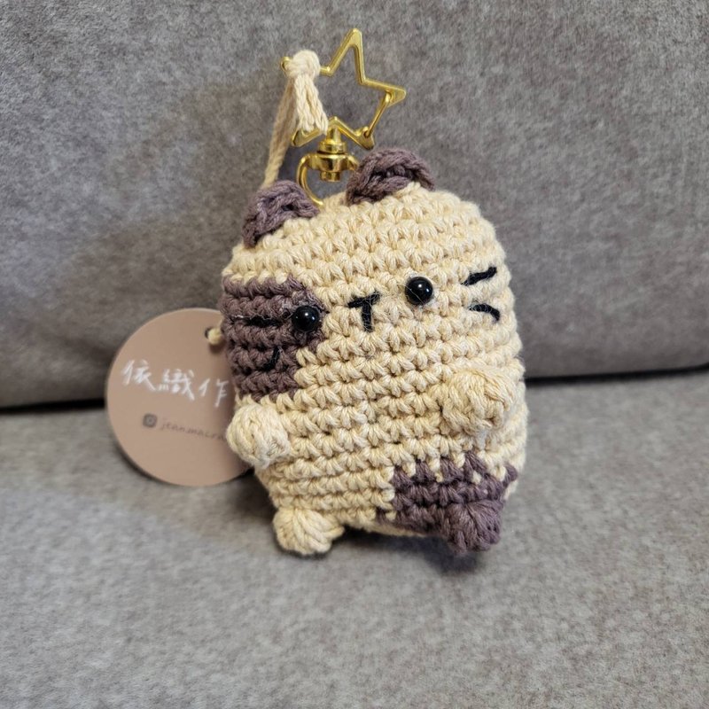 纯棉手工钩织  小猫咪玩偶吊饰配件 多色 可定制 - 吊饰 - 棉．麻 