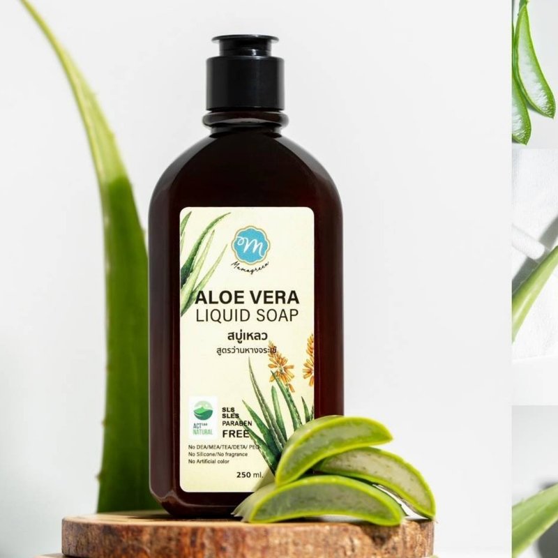 【有机抗敏】天然芦荟植萃沐浴露 清香水嫩 沐浴同时保养肌肤 - 沐浴用品 - 精油 金色