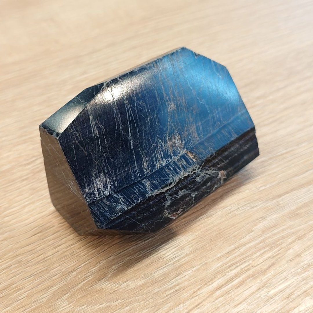水晶原石 - 蓝虎眼 (Blue Tiger's Eye) - 其他 - 水晶 蓝色