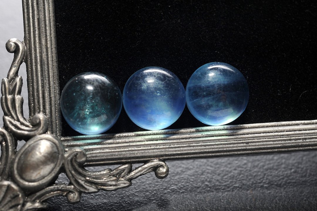 海蓝宝(3颗)  矿石/水晶/DIY/开运/招财/防小人 - 金工/饰品 - 半宝石 