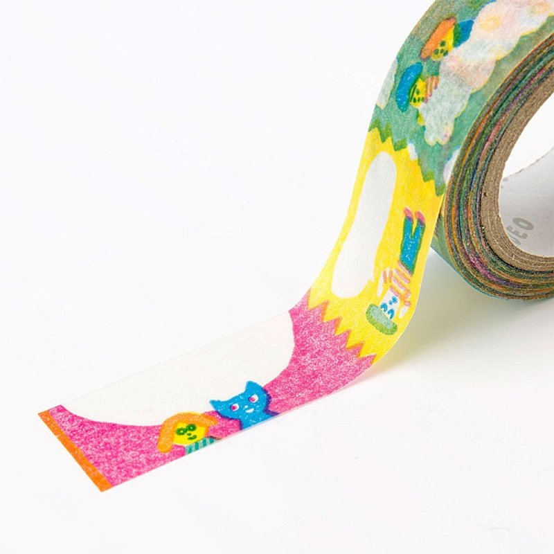 日本IrohaPublish - 插画纸胶带 - 02涂鸦家族 - 纸胶带 - 纸 多色