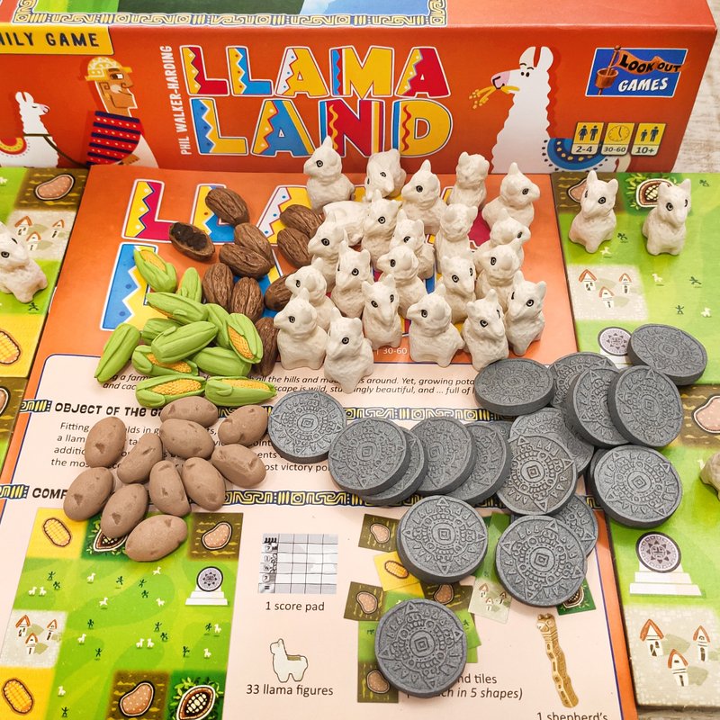 与 Llamaland 棋盘游戏兼容的豪华资源代币 - 桌游/玩具 - 其他材质 