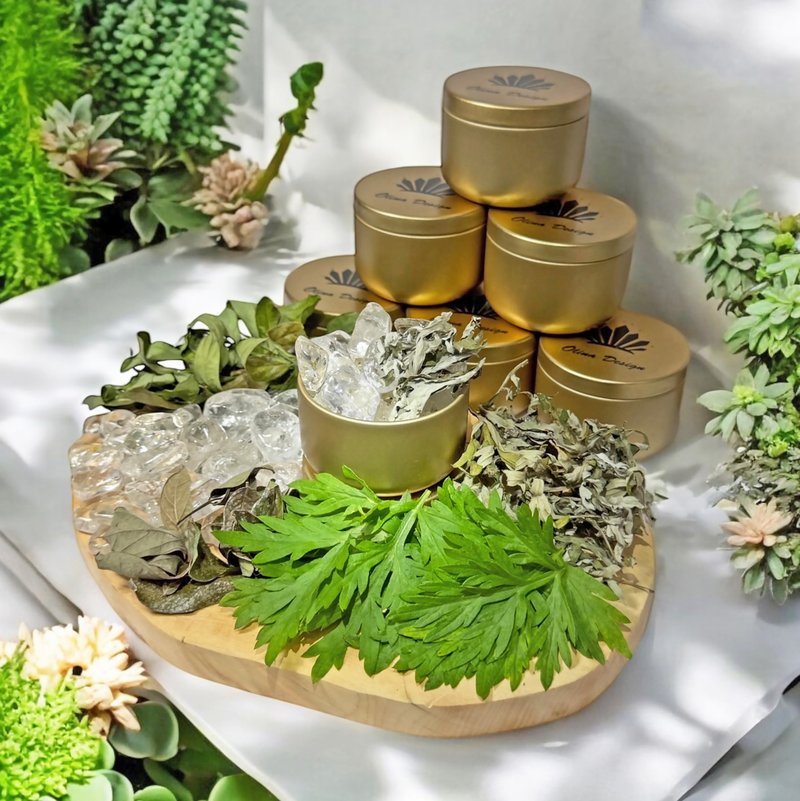 台湾小农纯叶草本 艾草 抹草 芙蓉 自然日晒干燥 食品级密封真空 - 香薰/精油/线香 - 水晶 多色