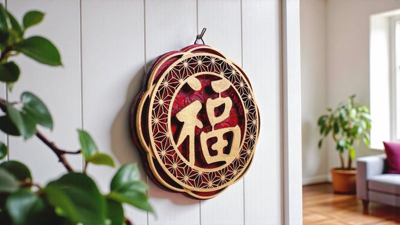 福禄安康 // 透视雕花圆形挂饰 // 安心出货 - 摆饰 - 木头 多色