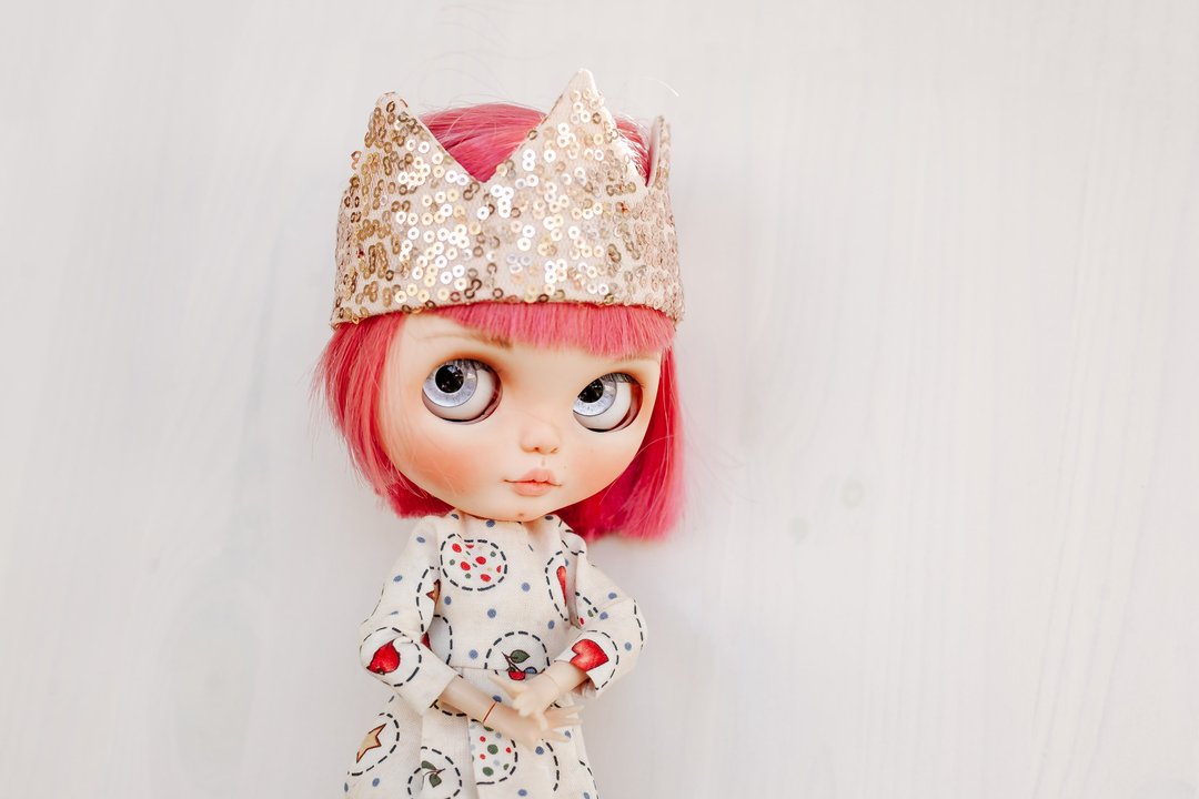 Sequin Crown for Blythe Doll - 玩偶/公仔 - 棉 粉红色