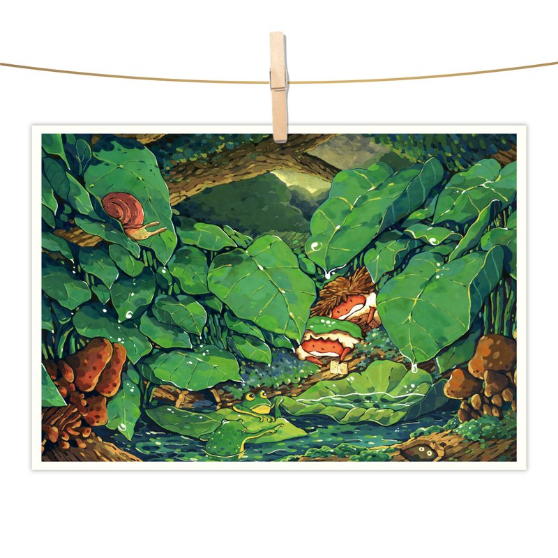 afu水彩插画明信片 - 细说 - 卡片/明信片 - 纸 绿色