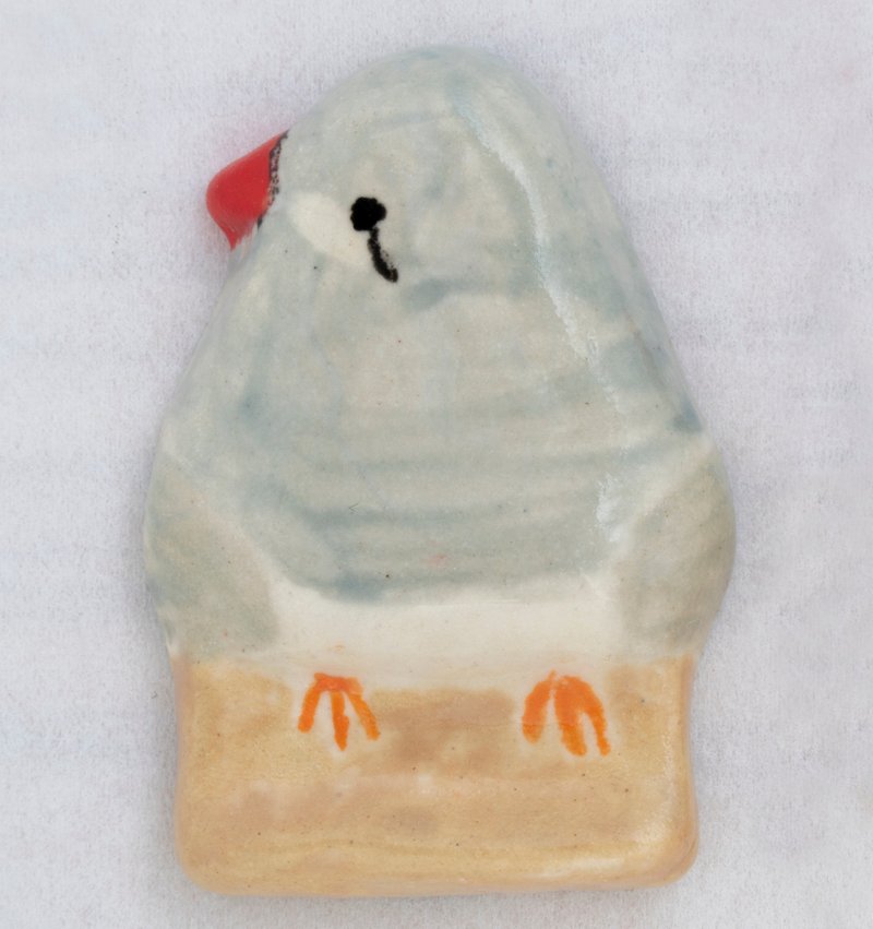 斑胸草雀筷架正常雌性 - 筷子/筷架 - 陶 