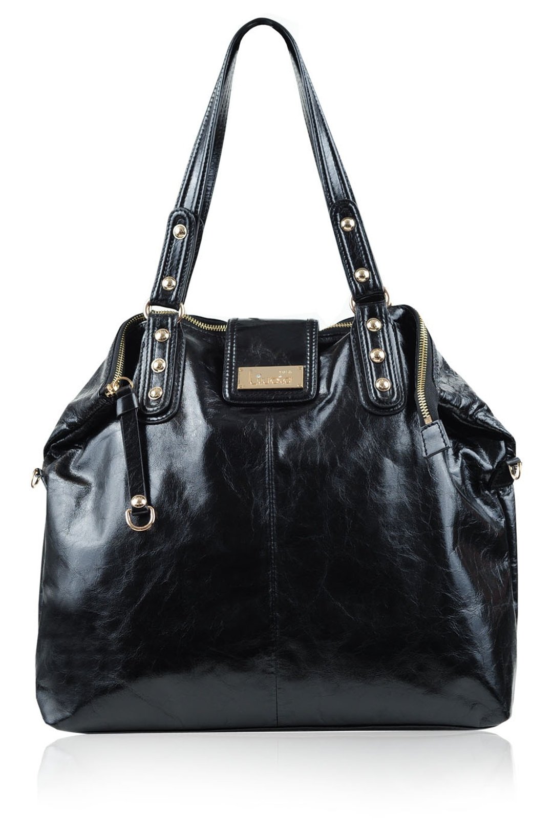 Kaia Shoulder Bag - 手提包/手提袋 - 真皮 黑色