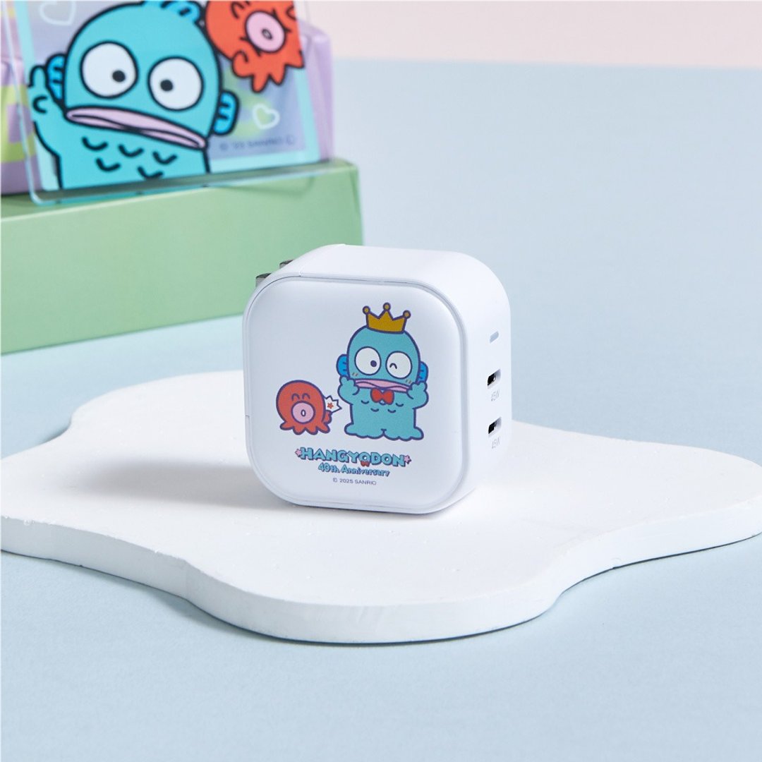 人鱼汉顿周年卖萌摸脸GaN 45W Type-C双孔充电头 - 数码小物 - 塑料 多色