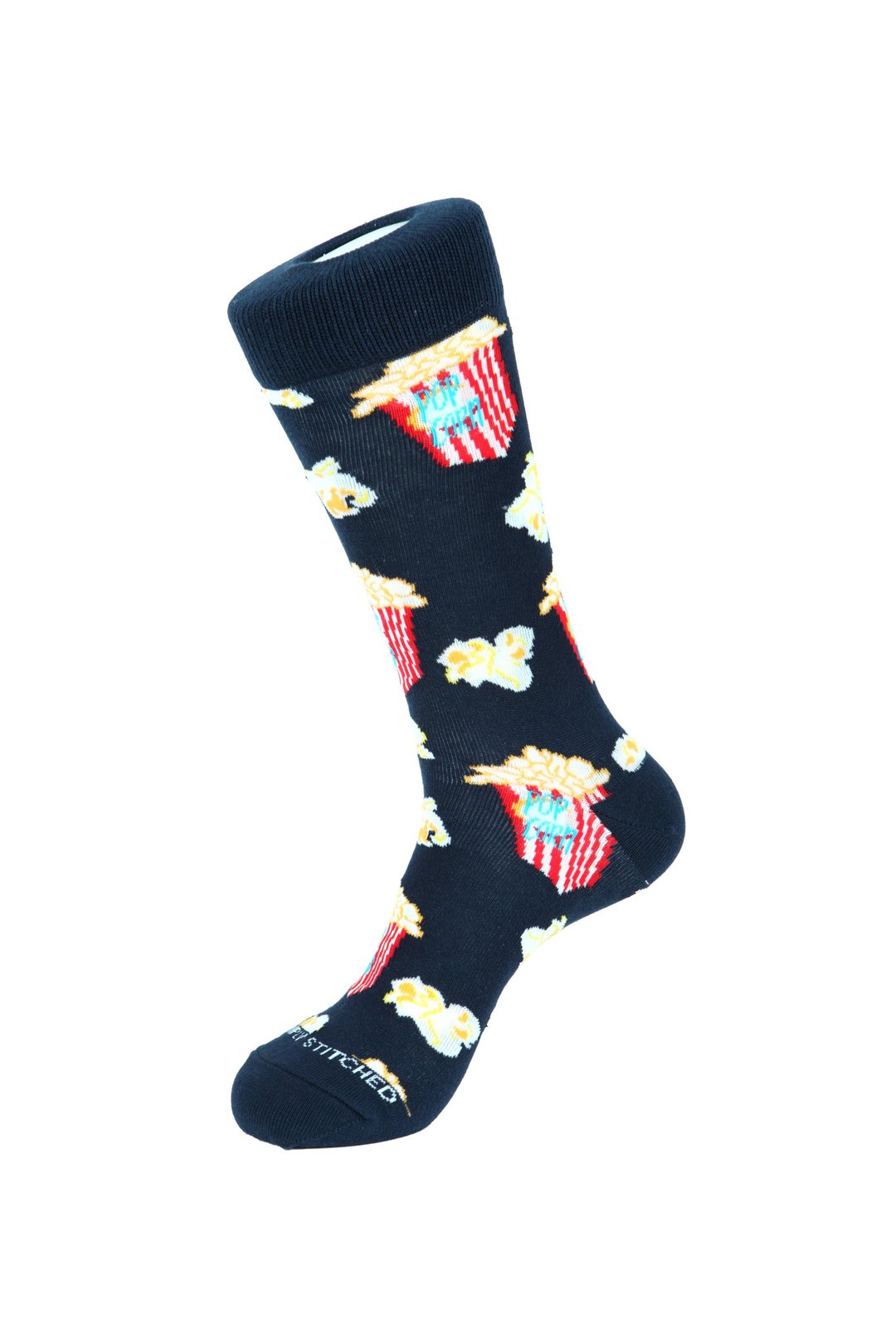 Popcorn Socks 爆米花袜子 by Unsimply Stitched - 袜子 - 棉 蓝色