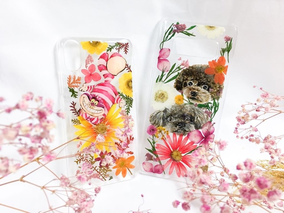 专属订单 - 台湾包邮 手绘动物 X 押花手机壳 - 手机壳/手机套 - 植物．花 多色
