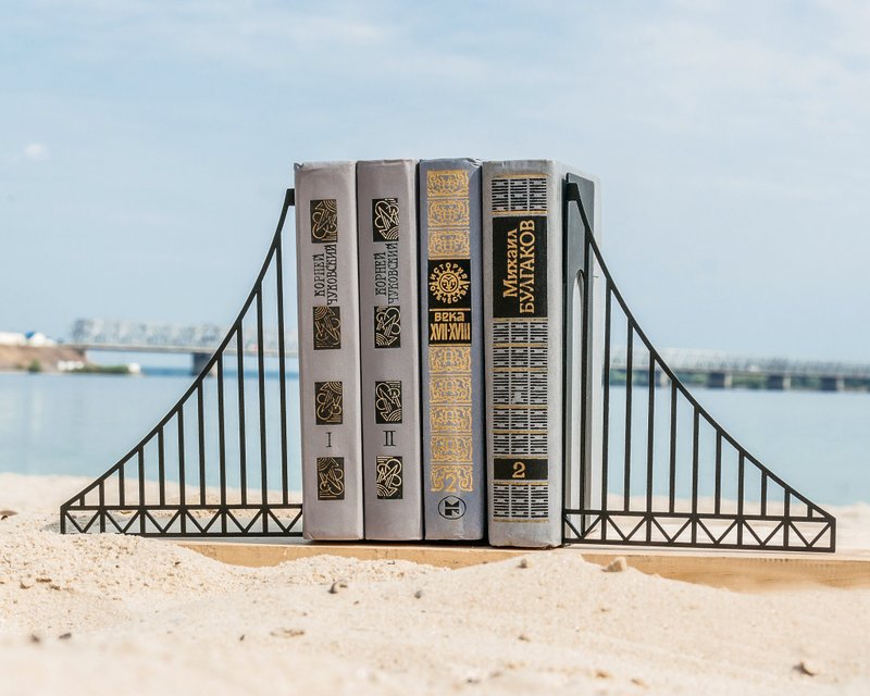 Metal Bookends // Verrazano Bridge // Cool Home Decor Gift// Free shipping // - 摆饰 - 其他材质 黑色
