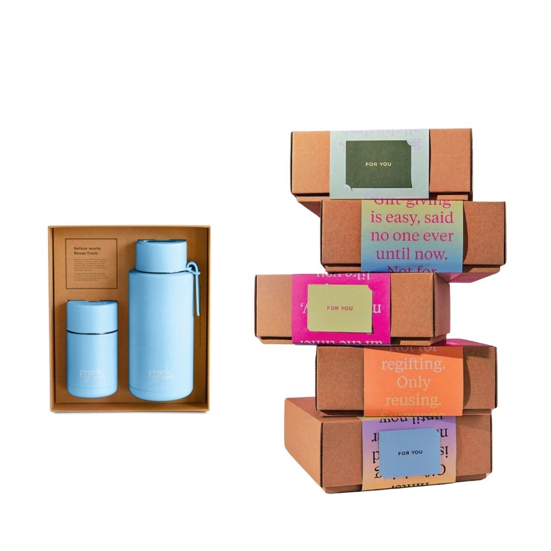 【frank green 台湾】三层真空保温瓶礼盒 - 355ml + 1000ml - 水瓶/水壶 - 不锈钢 多色