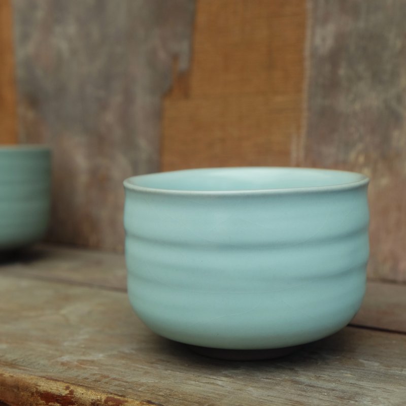 青瓷汝窑握碗 碗泡茶 茶碗 粉青 - 茶具/茶杯 - 陶 绿色