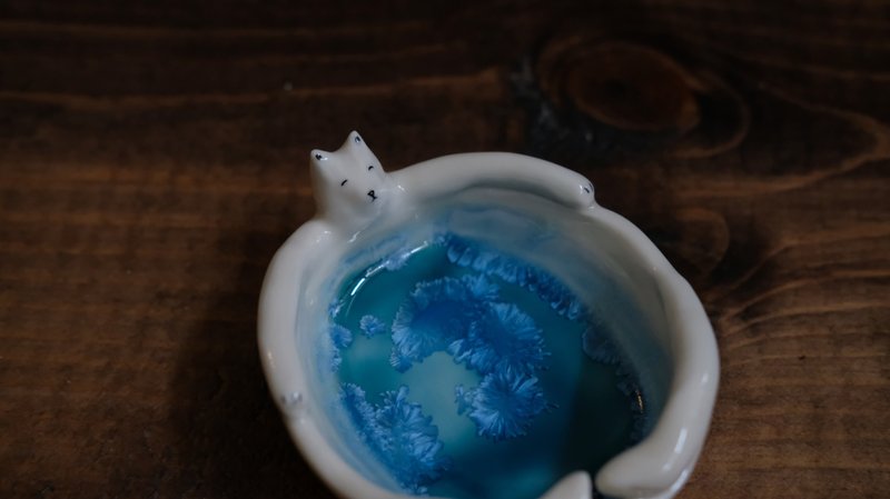 北极熊肚兜豆皿 | 小摆设 - 花瓶/陶器 - 瓷 蓝色