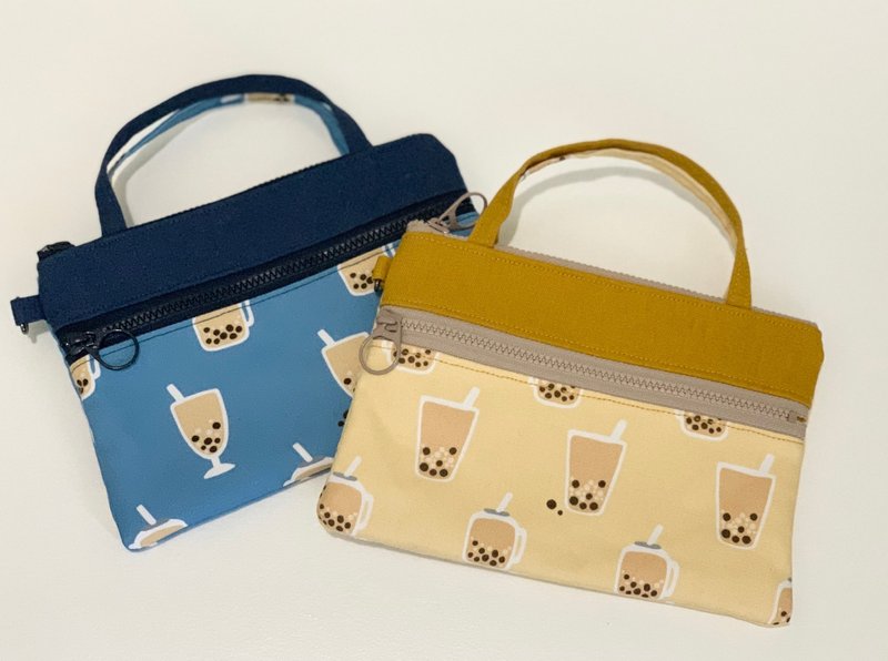 就是爱珍奶手机袋/手提袋 - 侧背包/斜挎包 - 棉．麻 