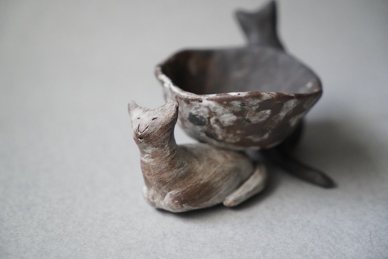 • 米粒出陶中 • 062 管他黑猫白猫 - 黑白猫碗 - 收纳用品 - 陶 多色