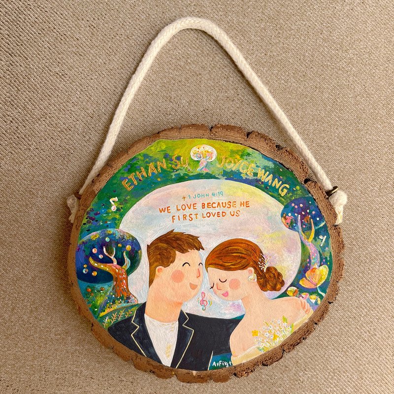 订制画【婚礼插画】 - 画框/相框 - 木头 多色