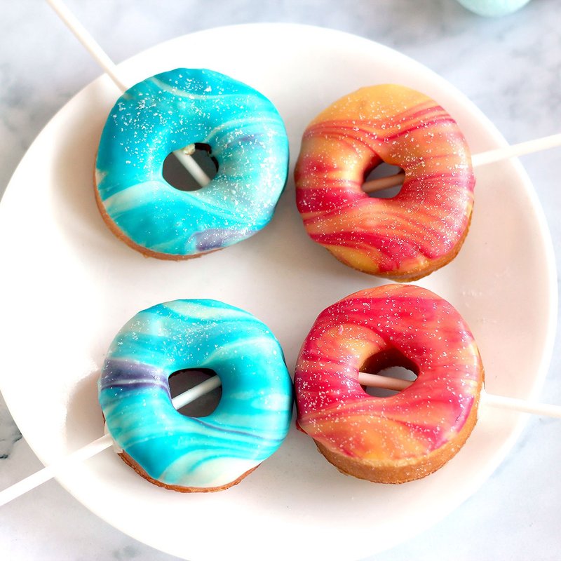 星空银河甜甜圈棒棒糖巧克力甜点桌婚礼小物送客礼二进探房 - 蛋糕/甜点 - 新鲜食材 蓝色