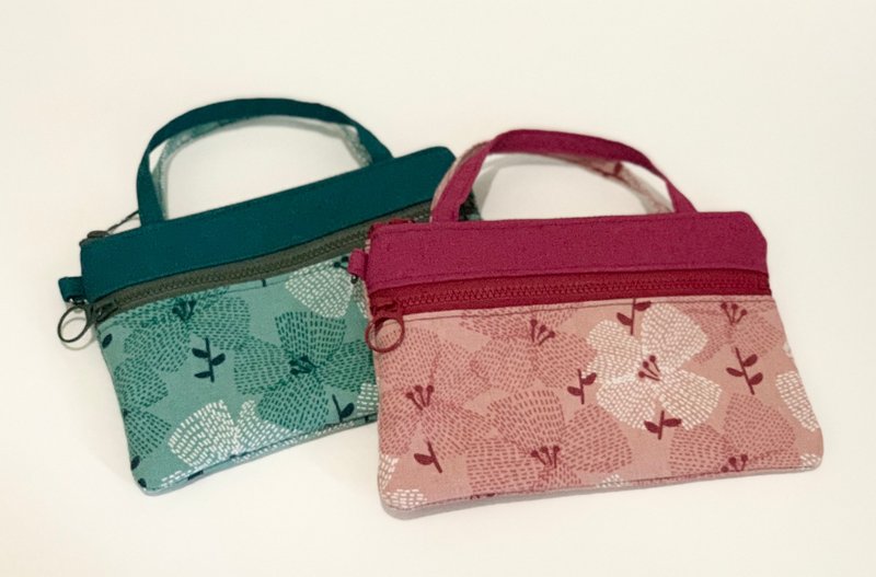 北欧风花花手机袋/手提袋 - 侧背包/斜挎包 - 棉．麻 