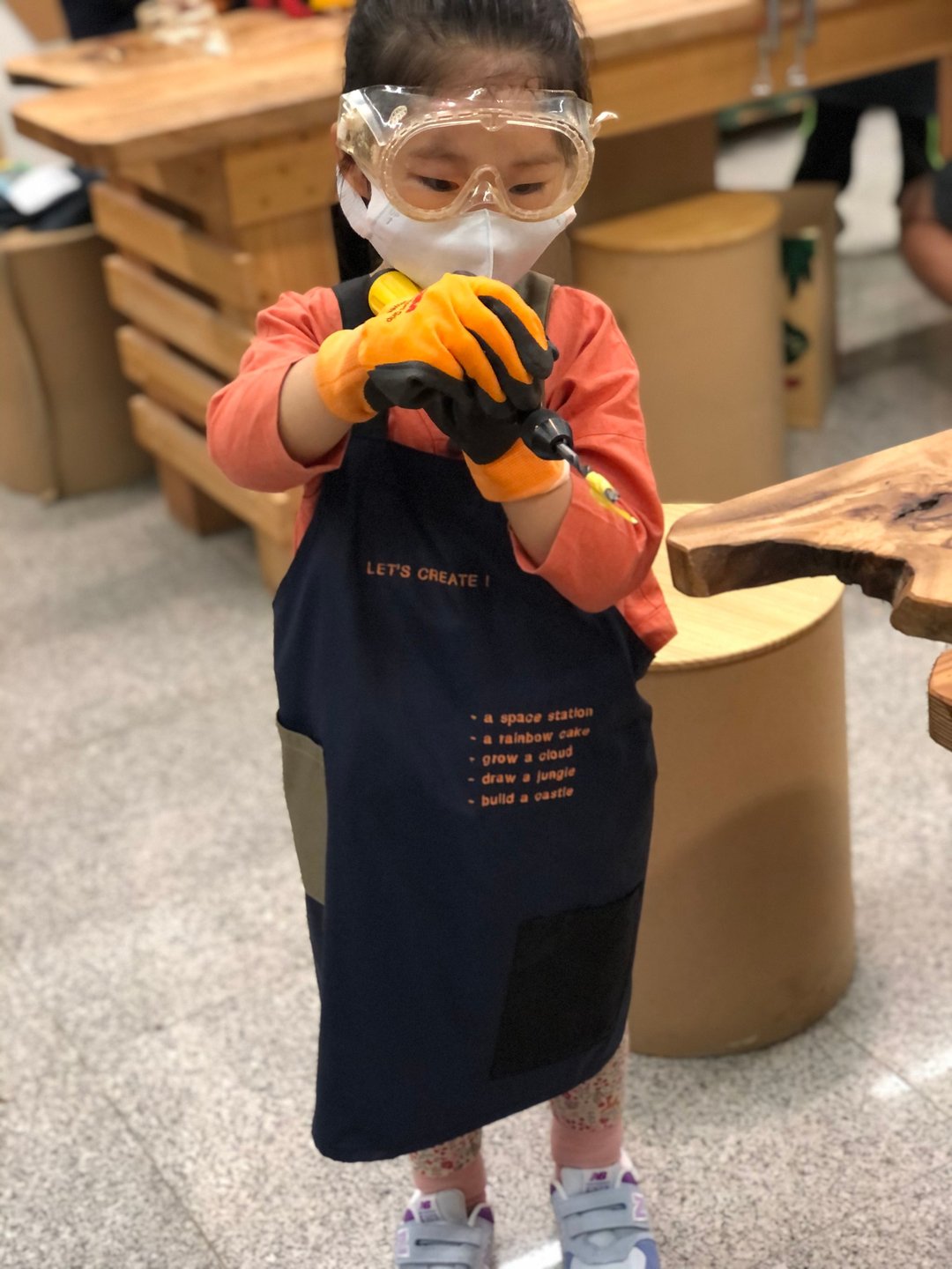 【定制刺绣】儿童 工装风 防水工作围裙 画画衣 - 围嘴/口水巾 - 防水材质 多色