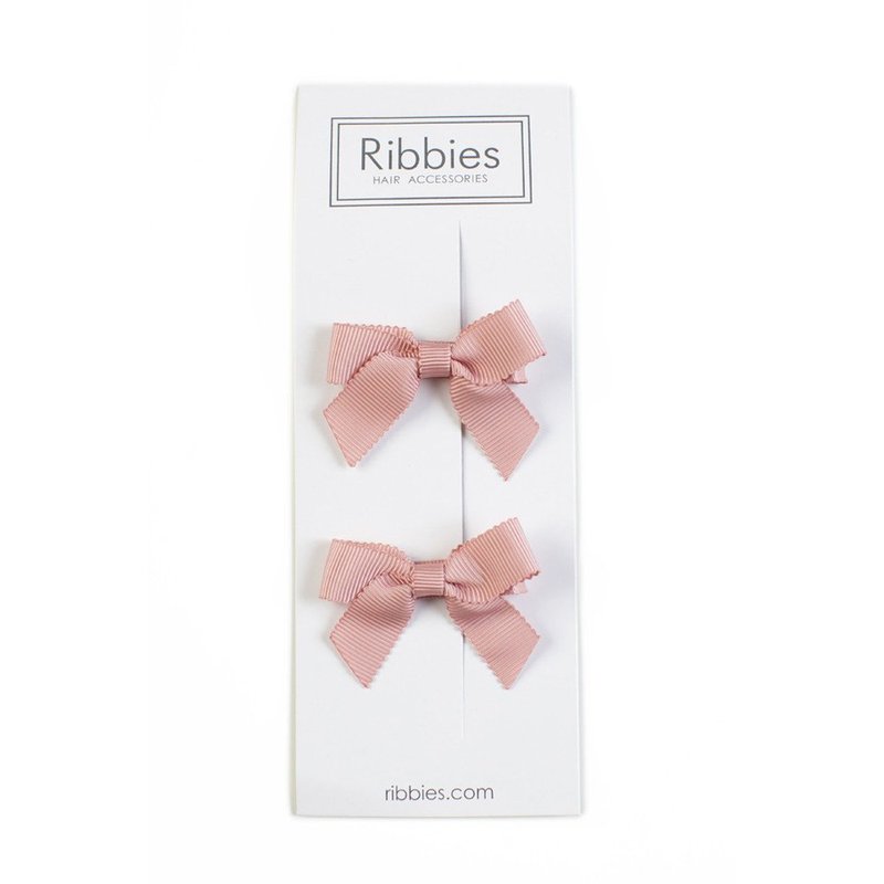 英国Ribbies 经典蝴蝶结2入组-紫红 - 发饰 - 聚酯纤维 