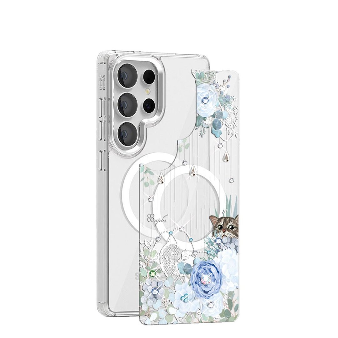 Samsung S26/S25/S24系列 可拆式磁吸片材彩钻手机壳 - 听雨眠 - 手机壳/手机套 - 其他材质 多色