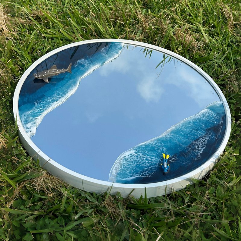 海洋镜子  直径40cm   环氧树脂Epoxy 可使用文化币 - 插画/绘画/写字 - 防水材质 