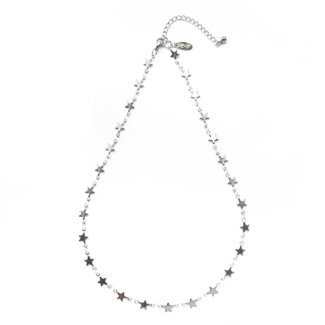 KDNP Star 2 Star Necklace 星连星项链 - 项链 - 不锈钢 银色