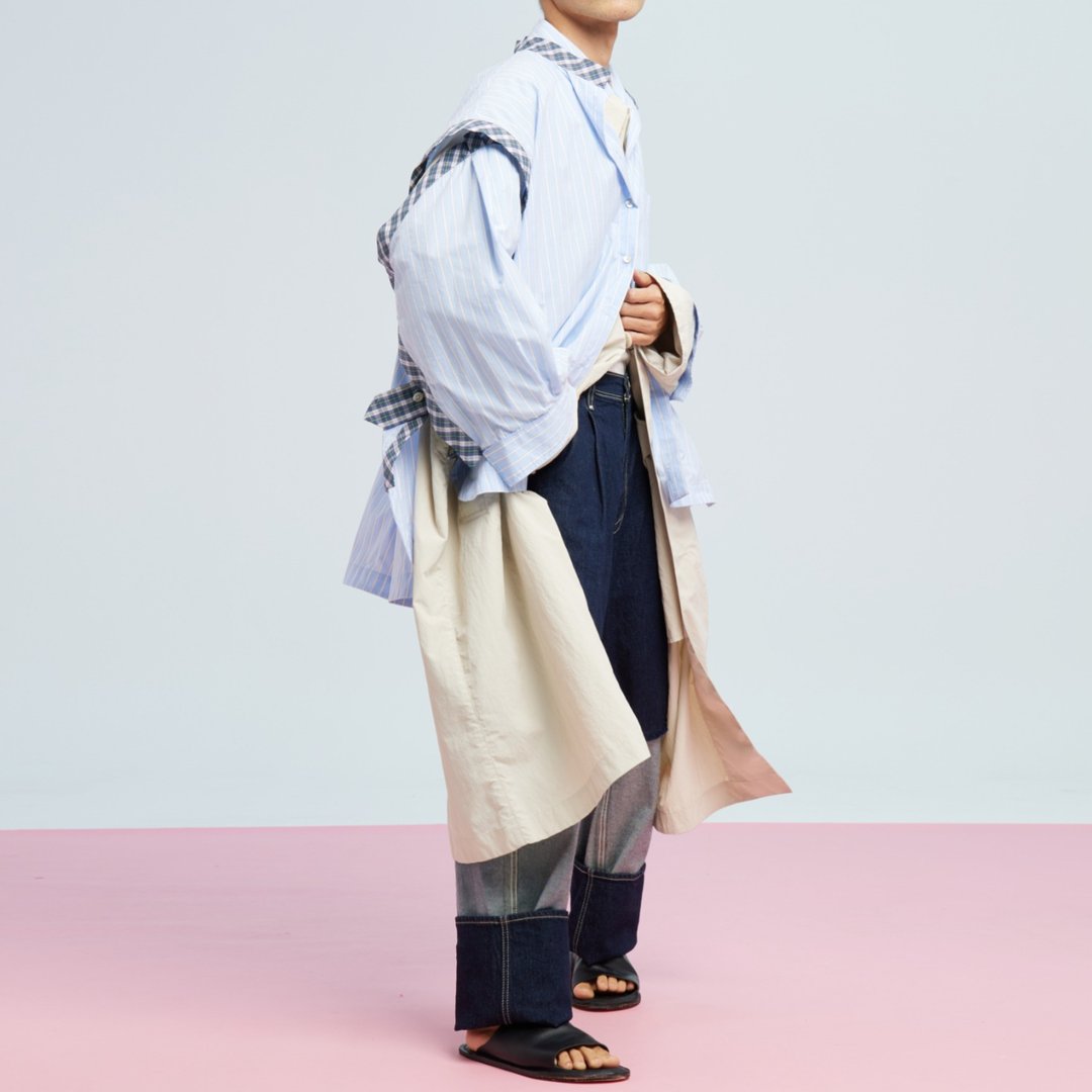 RENASCENCE 2 IN 1 COAT (BEIGE) - 男装外套 - 棉 卡其色