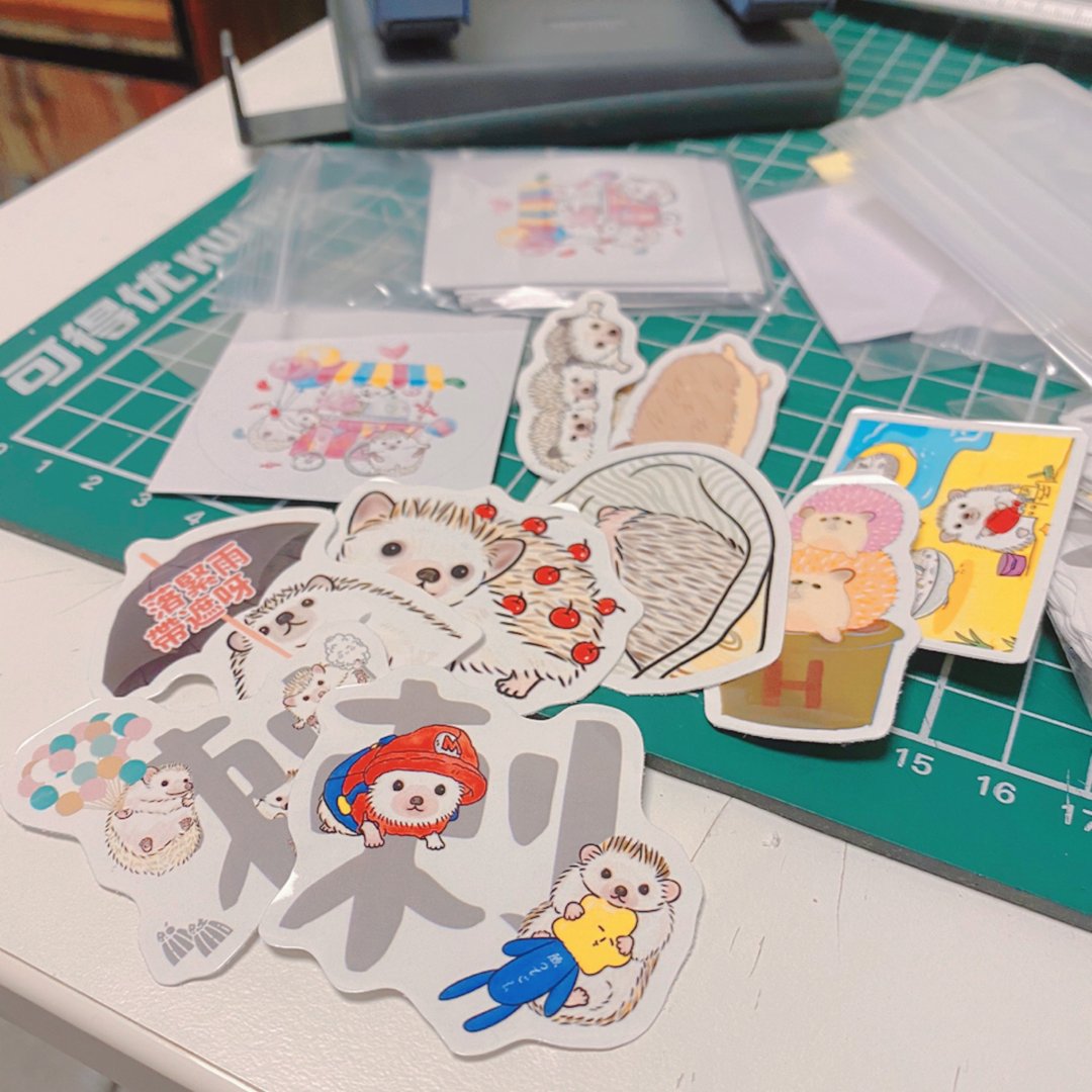 刺绊 刺猬 贴纸组 Vol1 Sticker Set (一套10张) - 贴纸 - 纸 