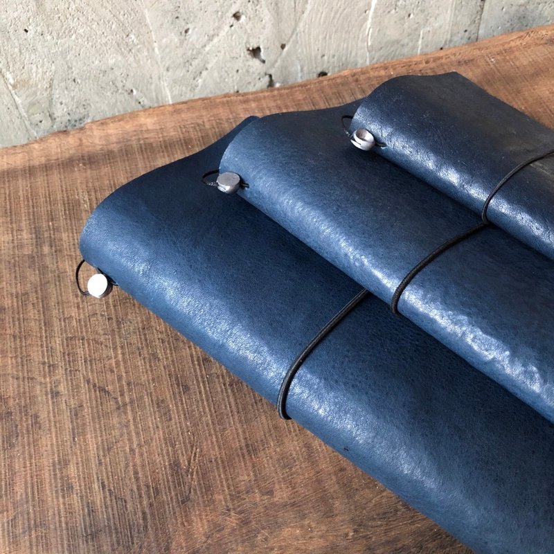 随行手札植鞣革笔记本  深蓝陨石纹  三种尺寸【LBT Pro】 - 笔记本/手帐 - 真皮 蓝色