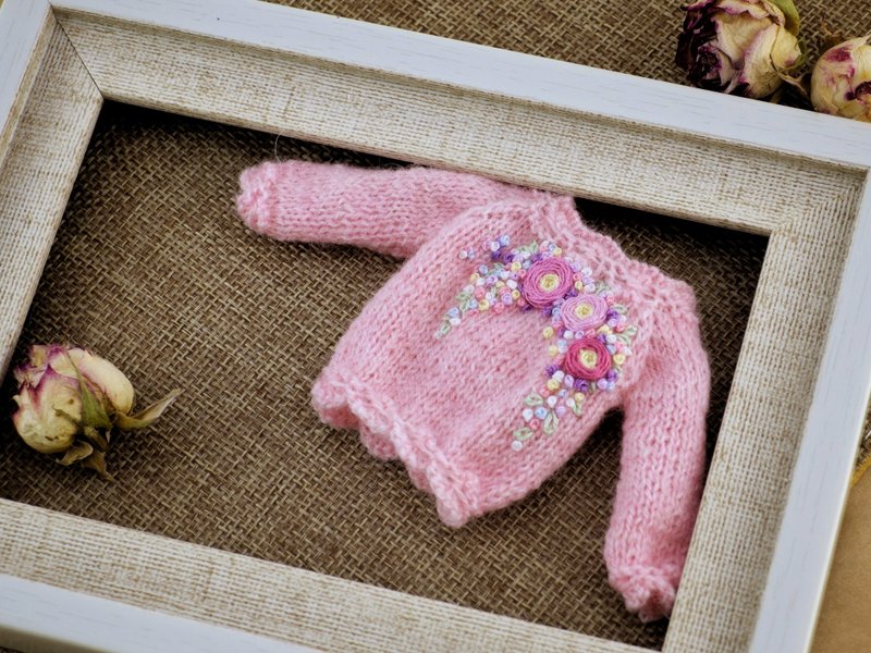 针织服装 Blythe 娃娃衣服刺绣毛衣为娃娃 Pullip ,Blythe - 桌游/玩具 - 羊毛 