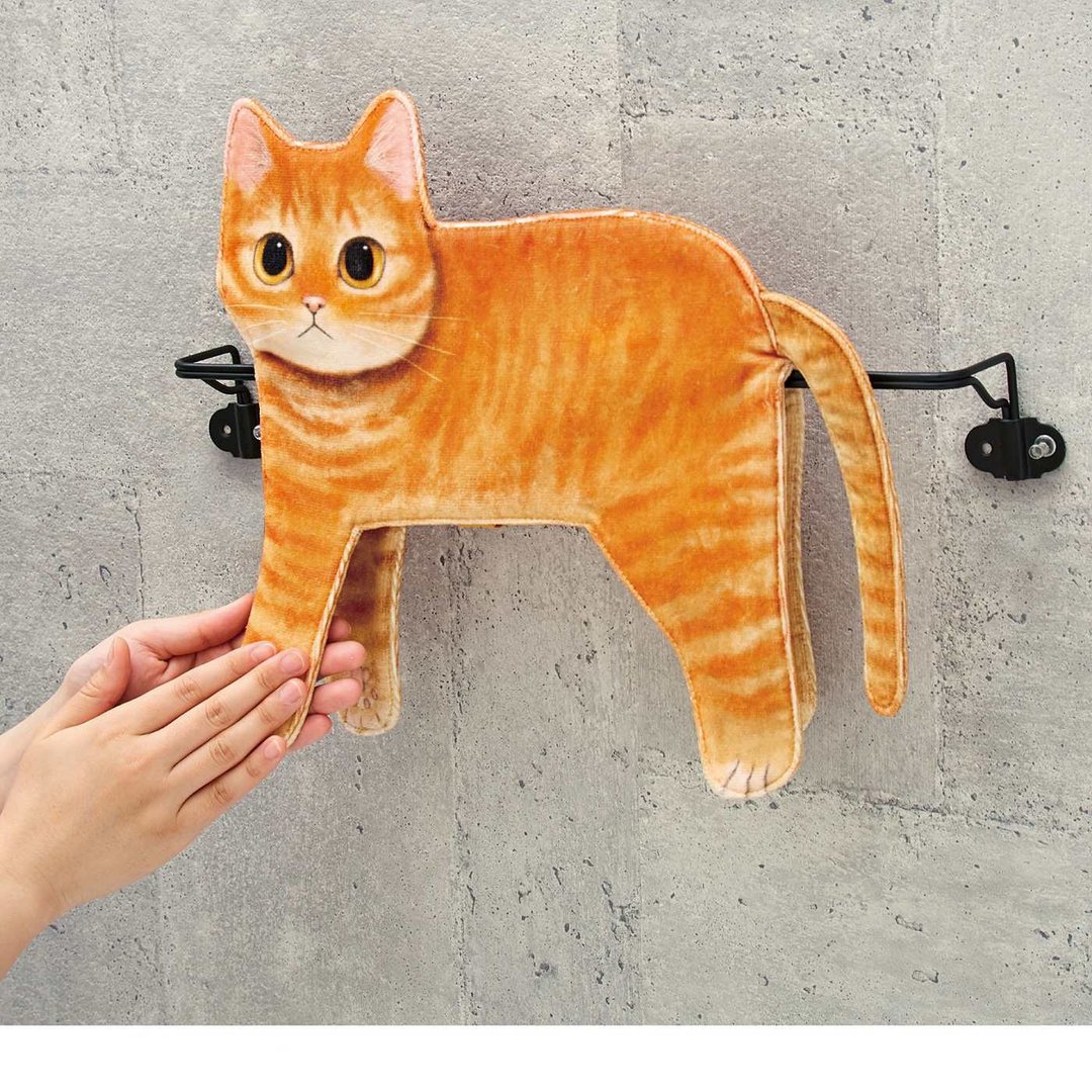 【满额送手帐】【猫部】懒在毛巾架 猫咪毛巾 - 毛巾浴巾 - 棉 多色