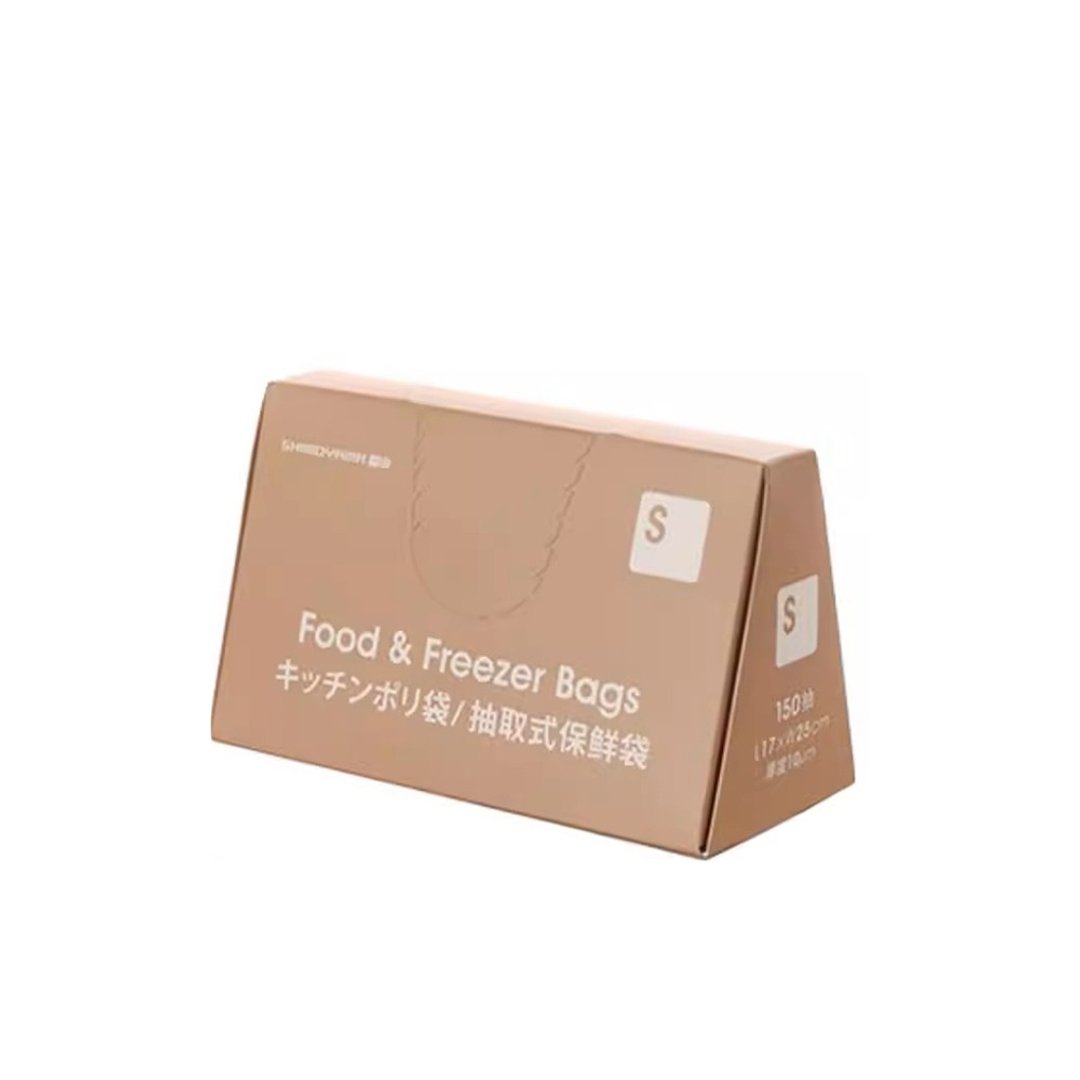 日本霜山 抽取式 PE 食物保鲜袋 (150 入/包)x3 包组-S - 便当盒/饭盒 - 塑料 咖啡色