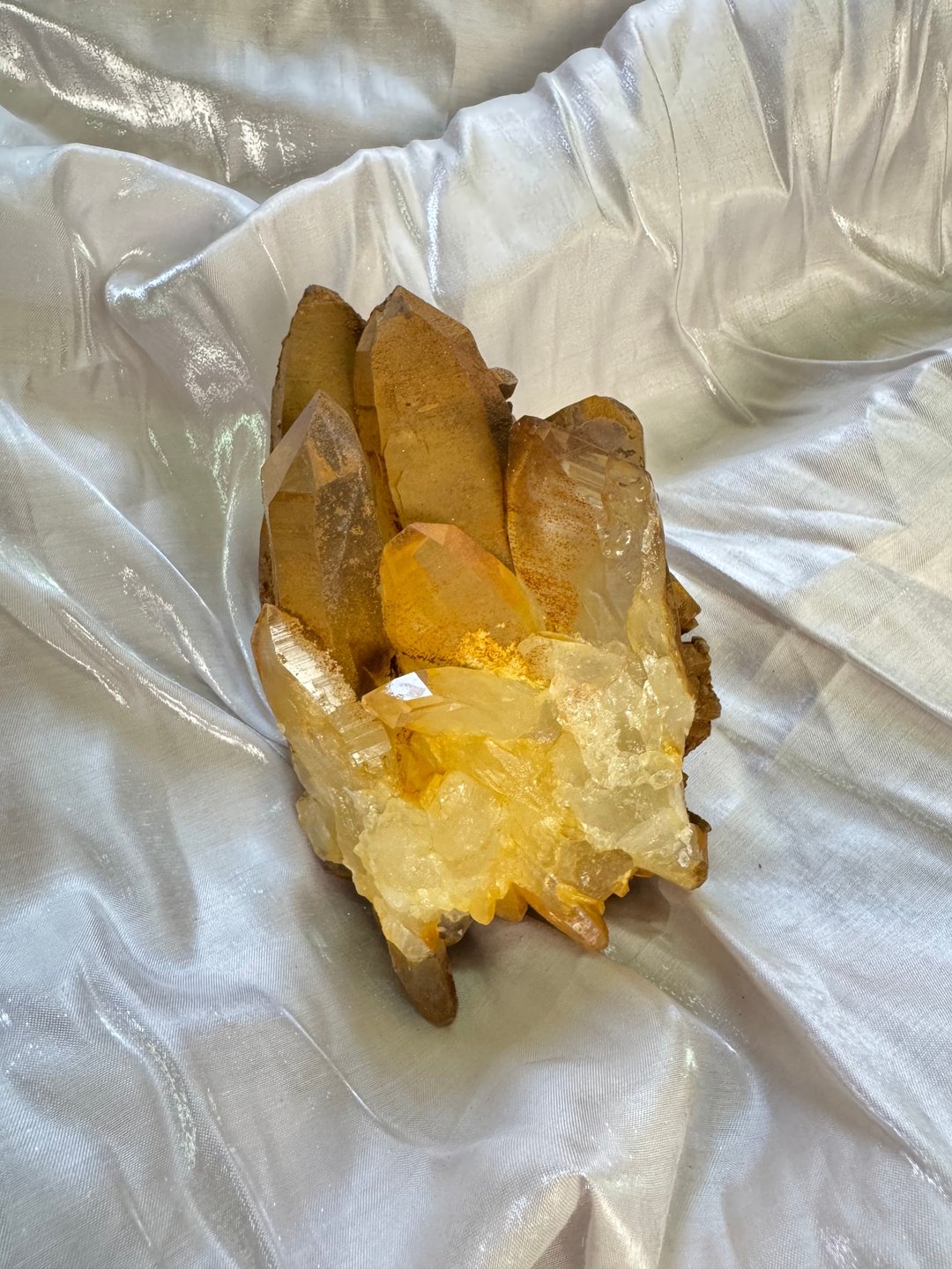 西藏黄金喜马拉雅水晶簇 / 天然原矿水晶摆件 - 摆饰 - 水晶 金色