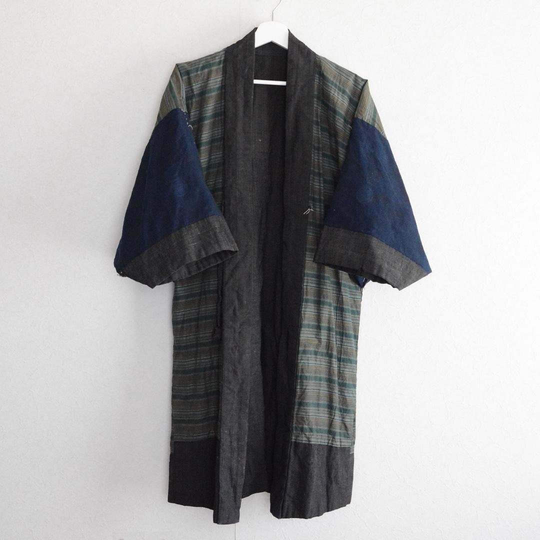 羽织和服疯狂图案靛蓝染色波峰日本复古大正昭和 - 男装外套 - 其他材质 多色