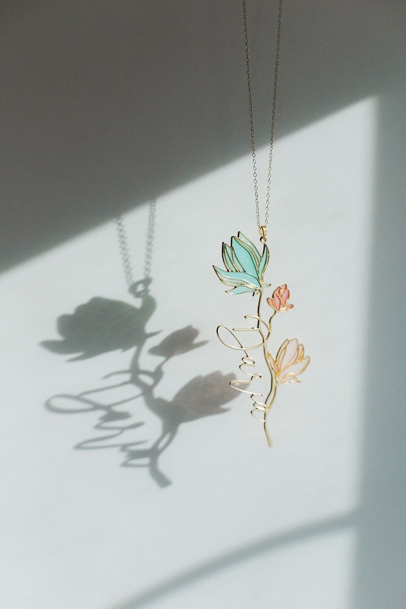 项链吊坠简约风格名字珠宝定制你的名字珠宝 - 项链 - 铜/黄铜 